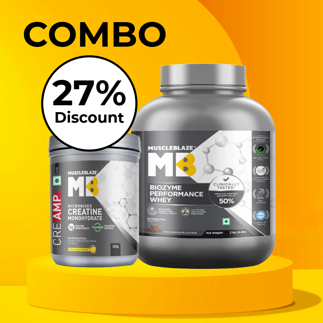Muscle blaze whey rich chocolate 2kg & muscle blaze creatine 320g flavoured