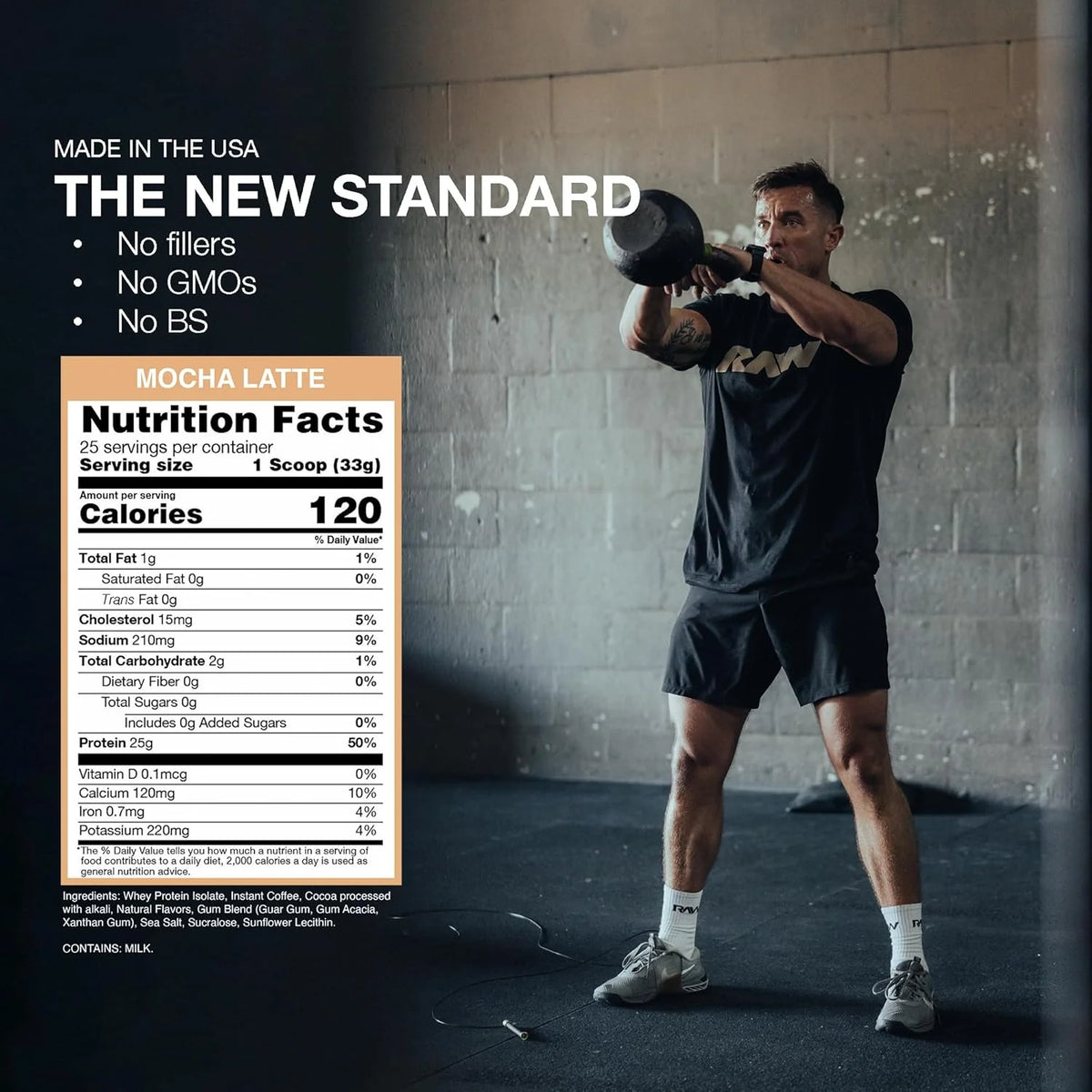 RAW Essential CBUM Itholate Whey Isolate Protein 25 Servings | Mocha latte