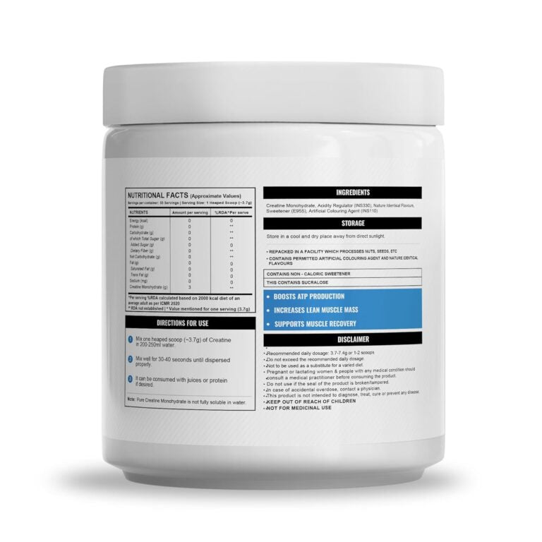 Wellcore – Pure Micronised Creatine Monohydrate (Fruit Fusion, 33 Servings)