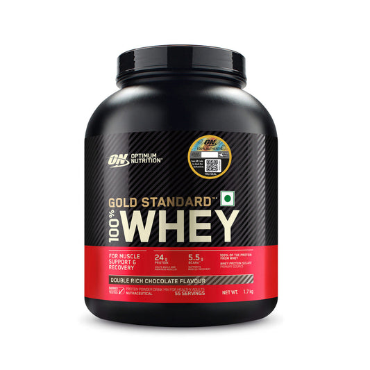 Optimum Nutrition (On) Gold Standard 100% Whey Protein Double Rich Chocolate Flavour 1.7 Kg