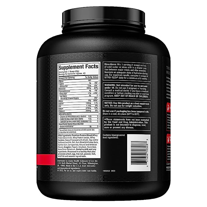 MuscleTech Whey Protein Performance Series Nitro Tech – 4 lbs.