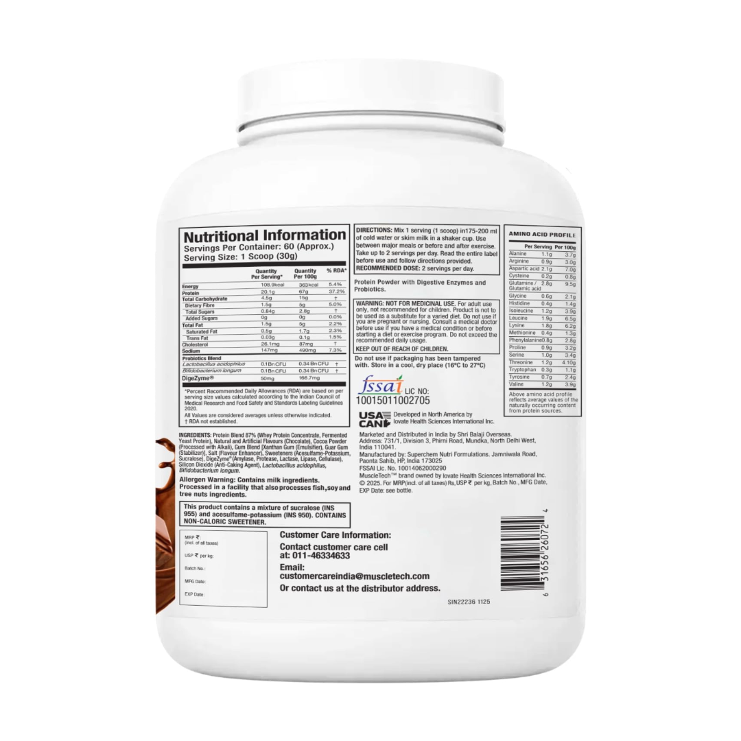 MuscleTech Advanced Whey Protein+ | Triple Chocolate | 1.81 kg