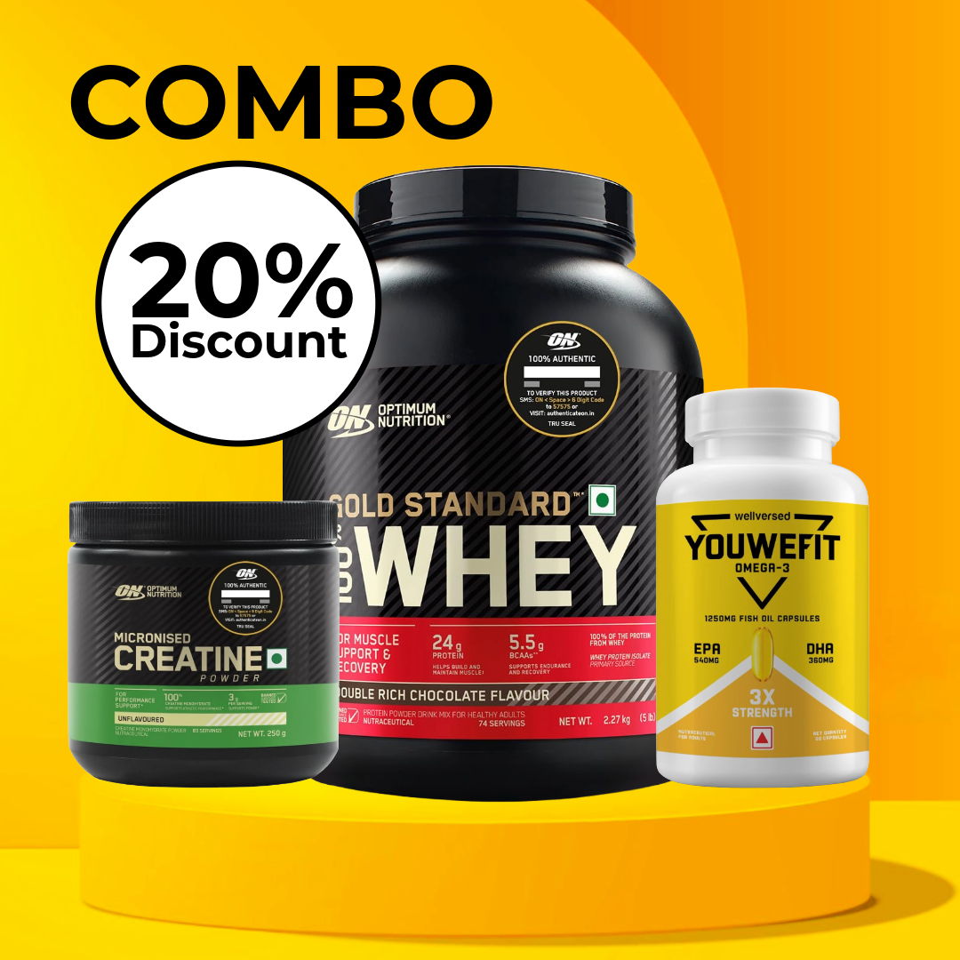 Optimum nutrition whey 2.27kg+Optimum nutrition creatine 250g + Youwefit fishoil x3 strength 60caps