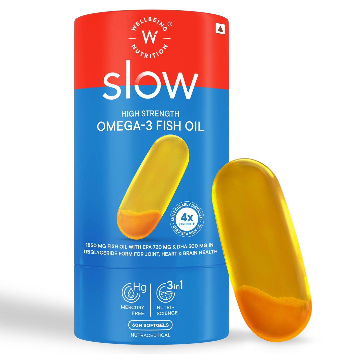 Wellbeing 4x Strength Omega 3 Fish Oil