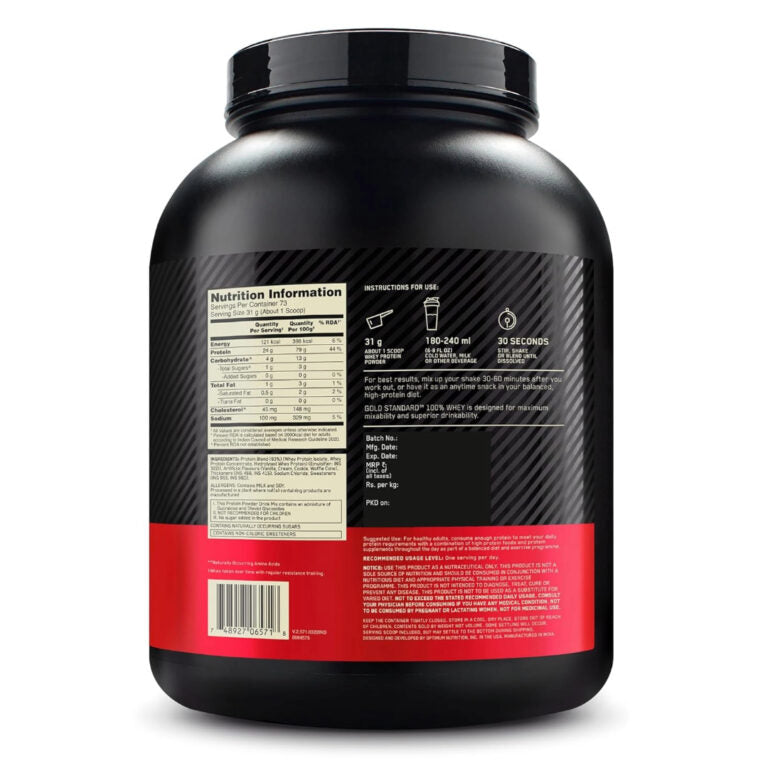 Optimum Nutrition (ON) Gold Standard 100% Whey | 2.27kg