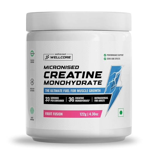 Wellcore – Pure Micronised Creatine Monohydrate (Fruit Fusion, 33 Servings)