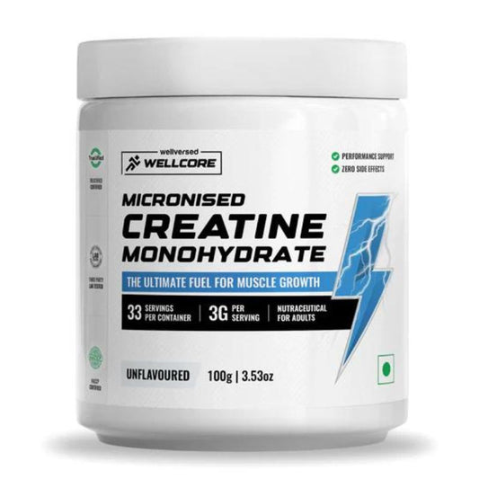 Wellcore – Micronised Creatine Monohydrate (100g, 33 Servings)