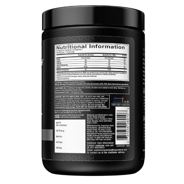 Muscletech Platinum 100% Creatine Powder – 250 g