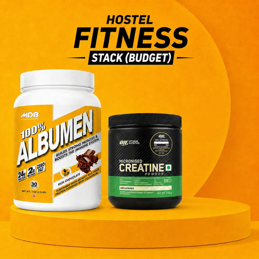Mdb 1kg whey + 250gm Optimum Nutrition Unflavored Creatine combo
