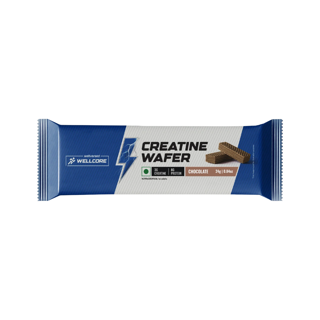 Wellcore - Creatine Wafer Bar | Chocolate Flavour (Pack of 6)