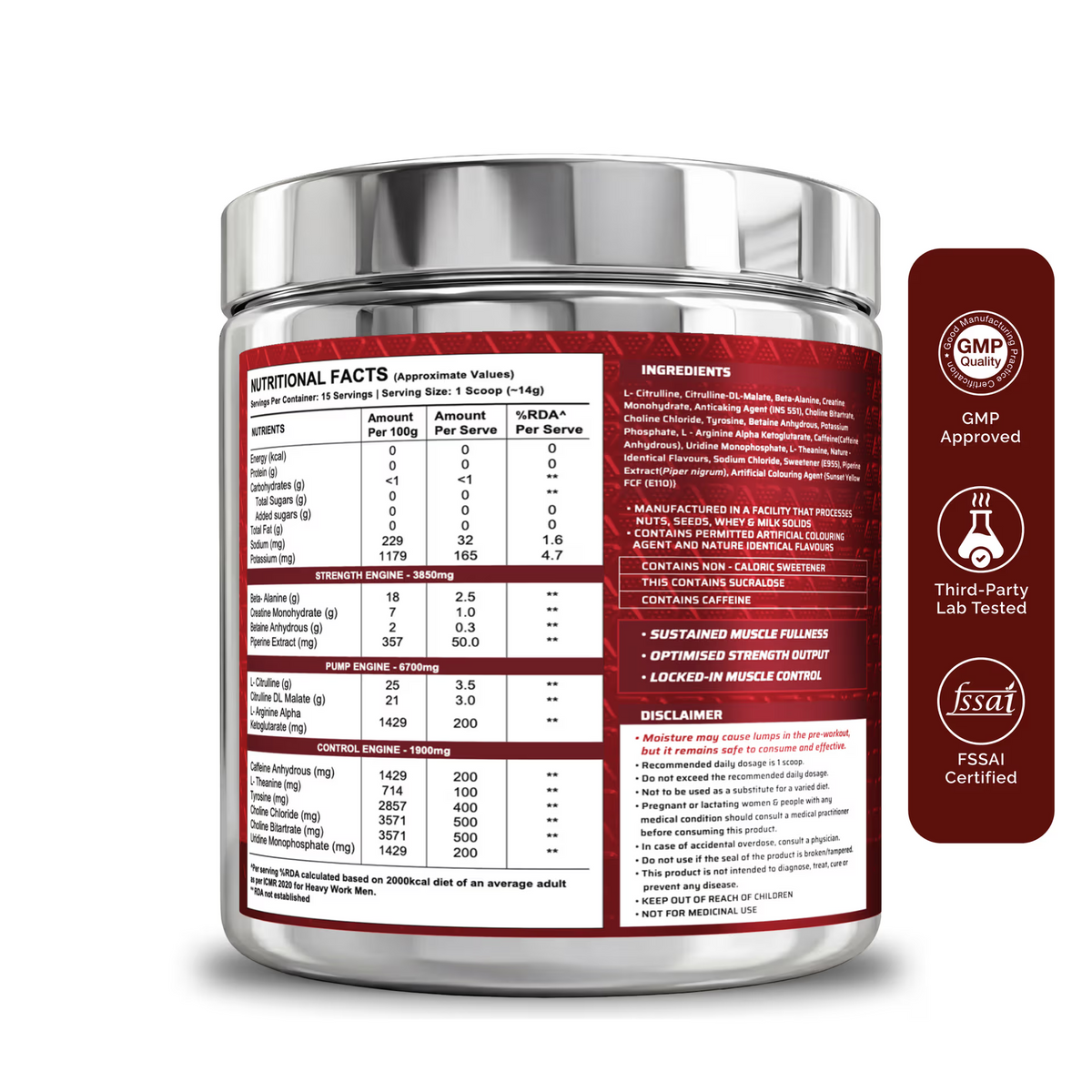 Dynamite Pre-Workout (210g, 15 Servings) | Berry Burst