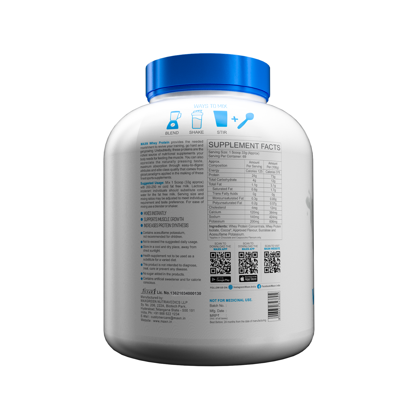 MAXN Whey Protein Concentrate - 5lbs