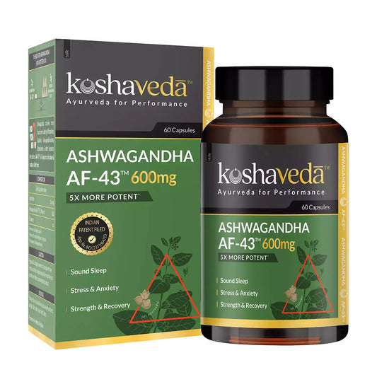 Koshaveda Ashwagandha Af-43 600mg By Muscleblaze, 60 Capsules