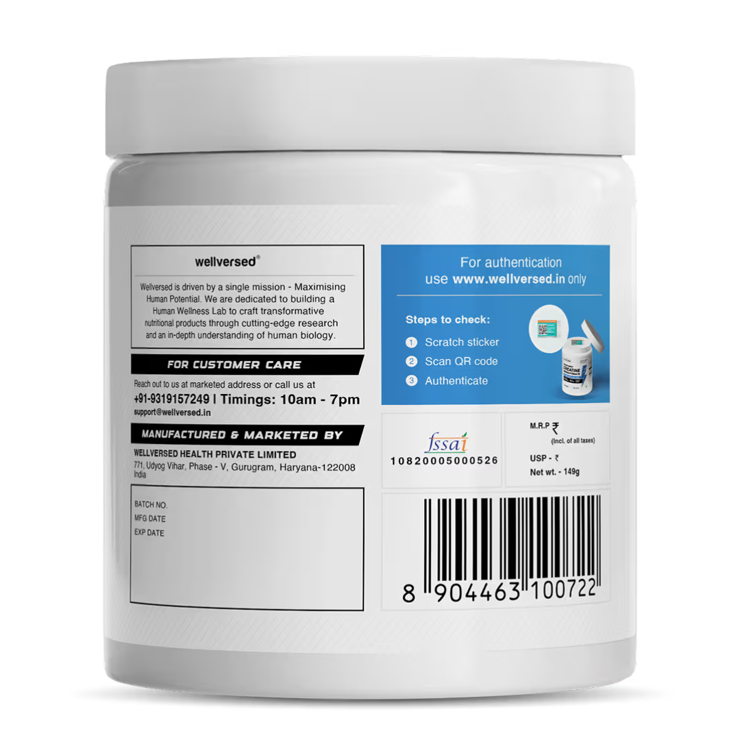Wellcore - Pure Micronised Creatine Monohydrate | Lemon Lime (149g, 33 servings)