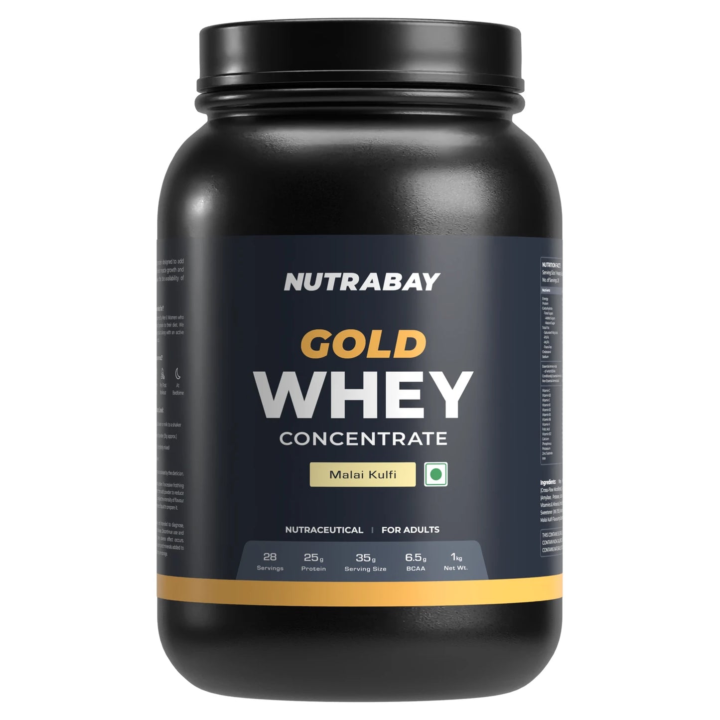 Nutrabay Gold 100% Whey Protein Concentrate - 1 Kg (2.2 Lb)
