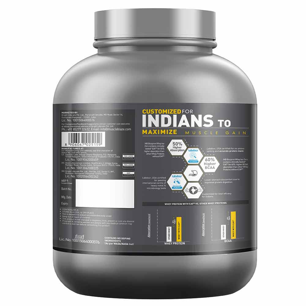 Muscleblaze Biozyme Iso-Zero whey 2kg | Ice cream chocolate