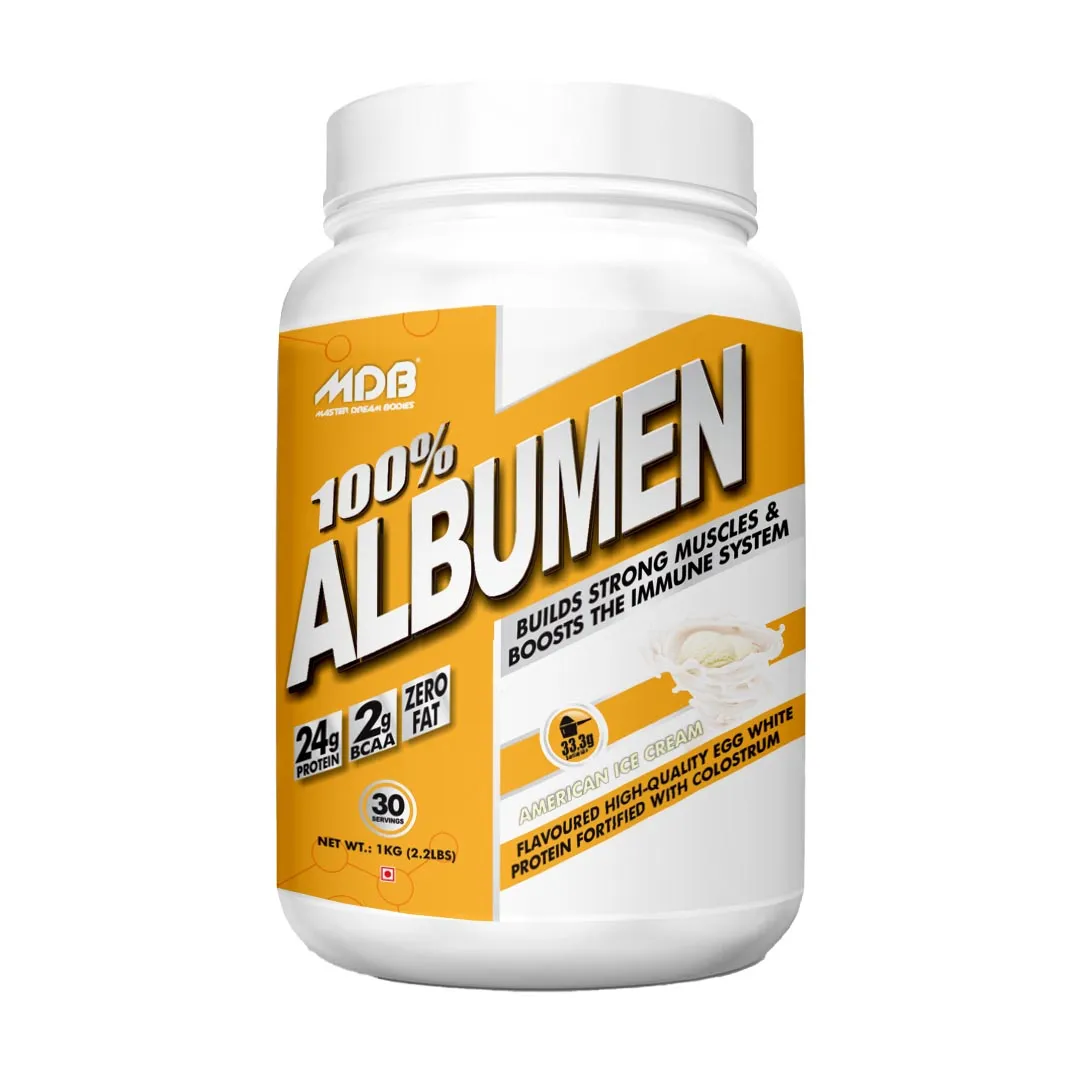 MDB 100% Albumen | 24g Protein High-Quality Egg White Powder | 1kg