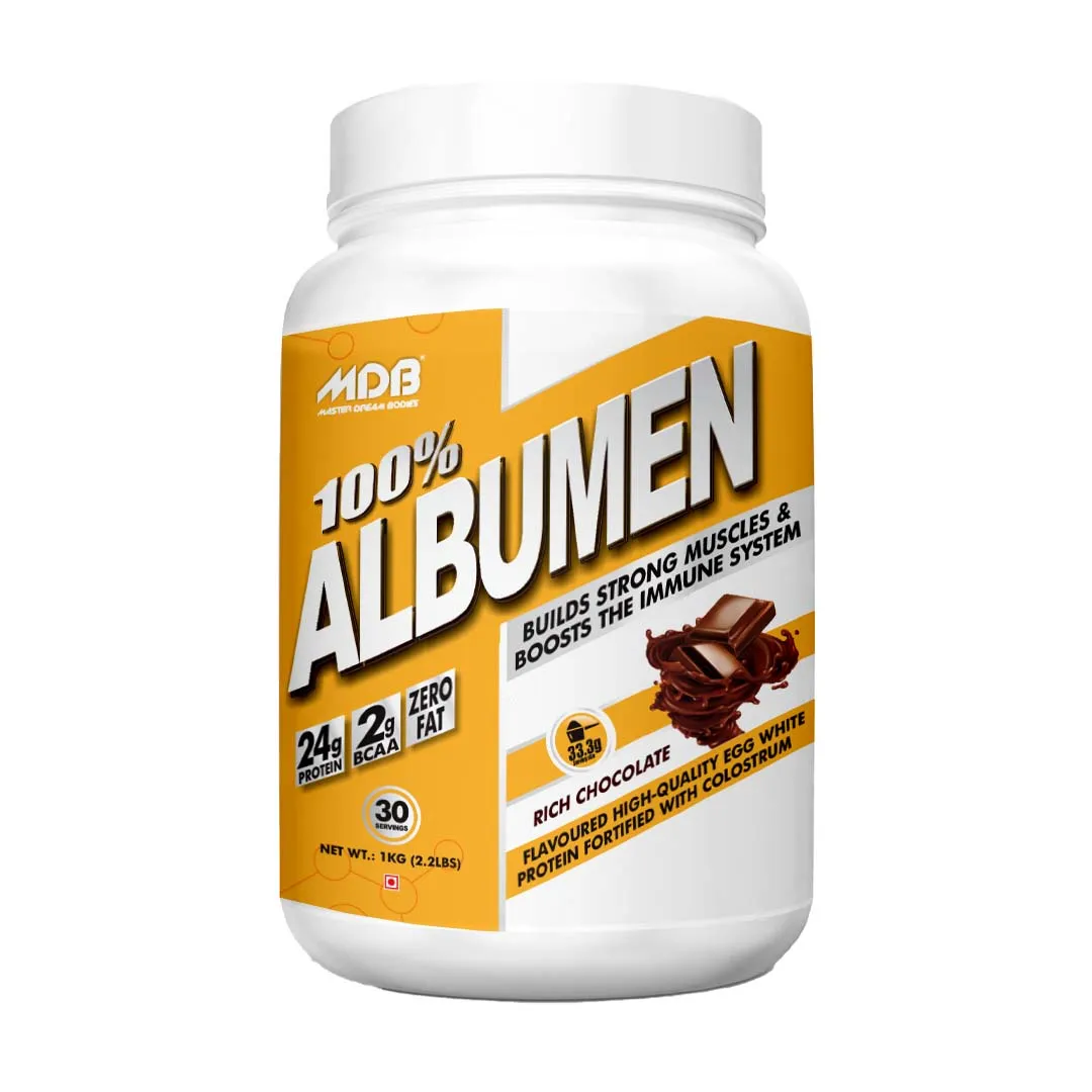MDB 100% Albumen | 24g Protein High-Quality Egg White Powder | 1kg