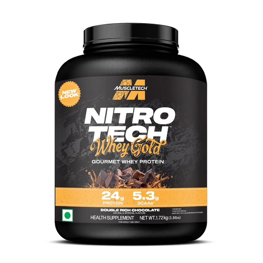 MuscleTech Nitro-Tech Whey Gold Protein Powder | Double Rich Chocolate| 1.72 kg
