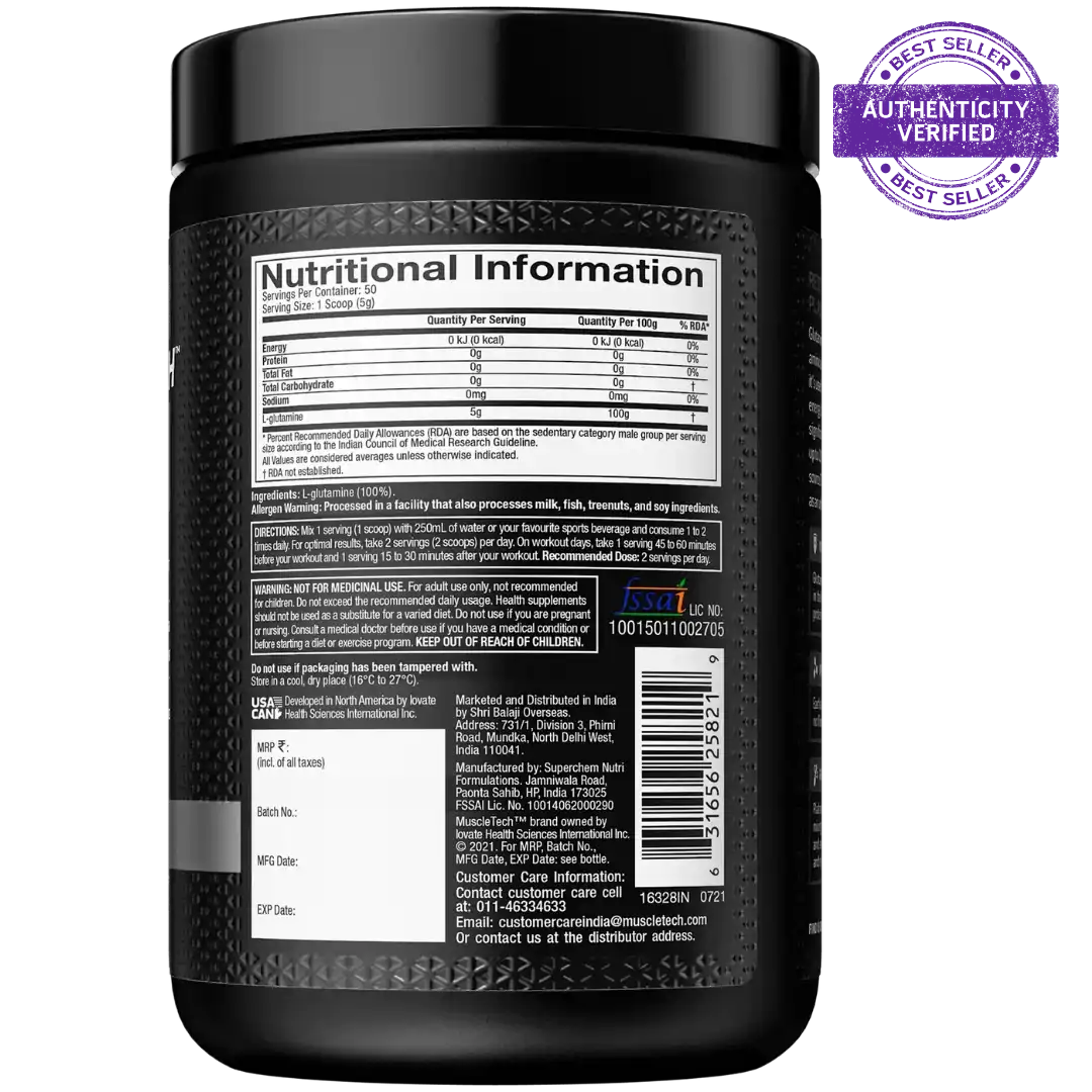 Muscletech Glutamine | Muscletech Platinum 100% Glutamine (50 servings)