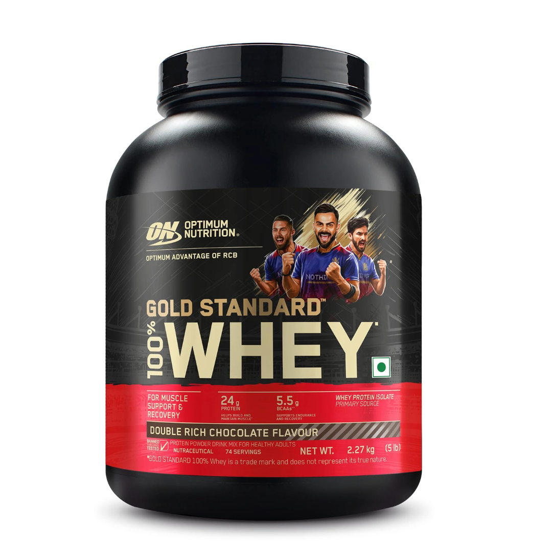 Optimum Nutrition (On) Gold Standard 100% Whey Protein Double Rich Chocolate Flavour | 5LBS