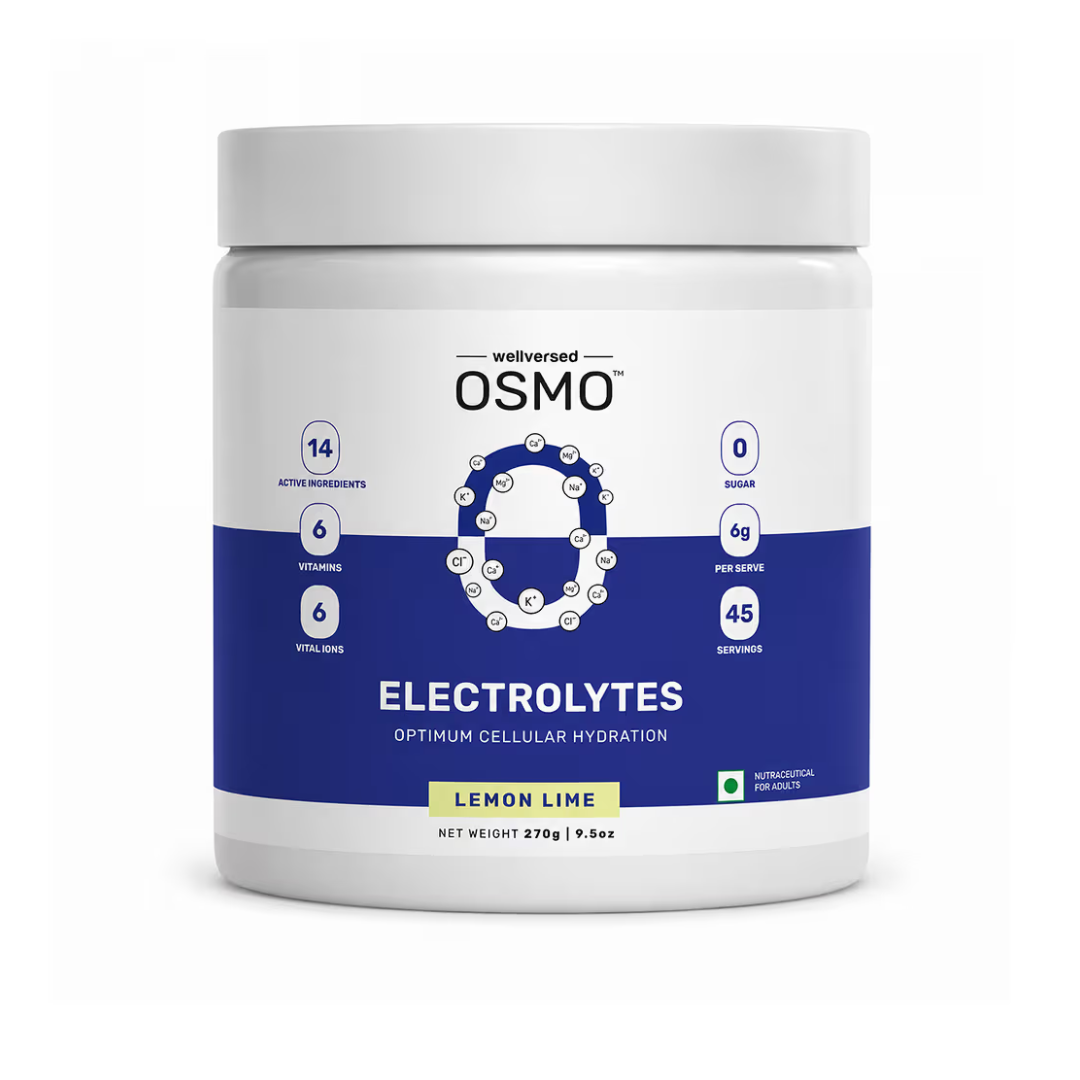 OSMO - Electrolyte Hydration Blend (Advanced Salts + Taurine & Vitamins) | Lemon & Lime (270g, 45 Servings)