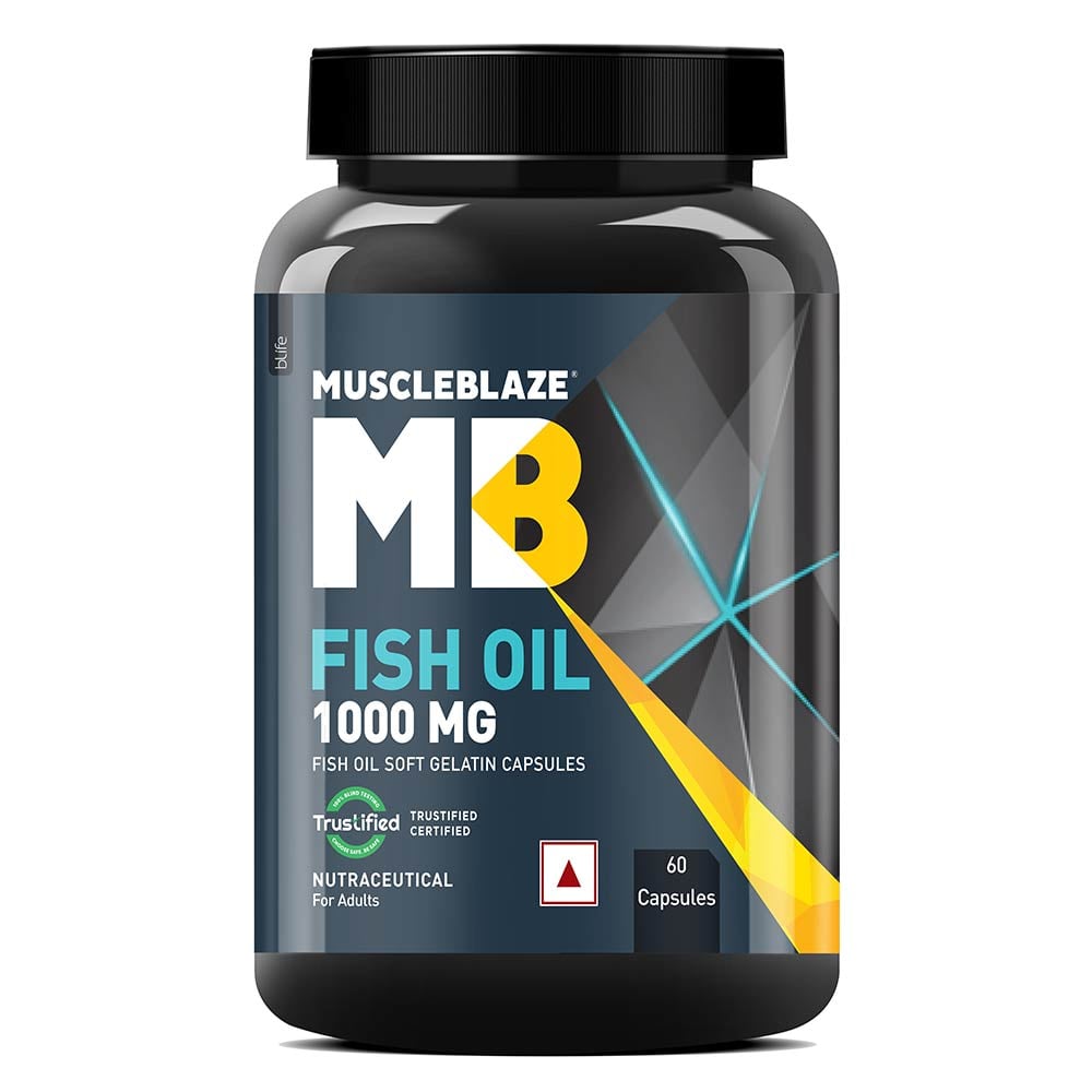 MuscleBlaze Omega 3 Fish Oil (1000 mg) 60 capsules