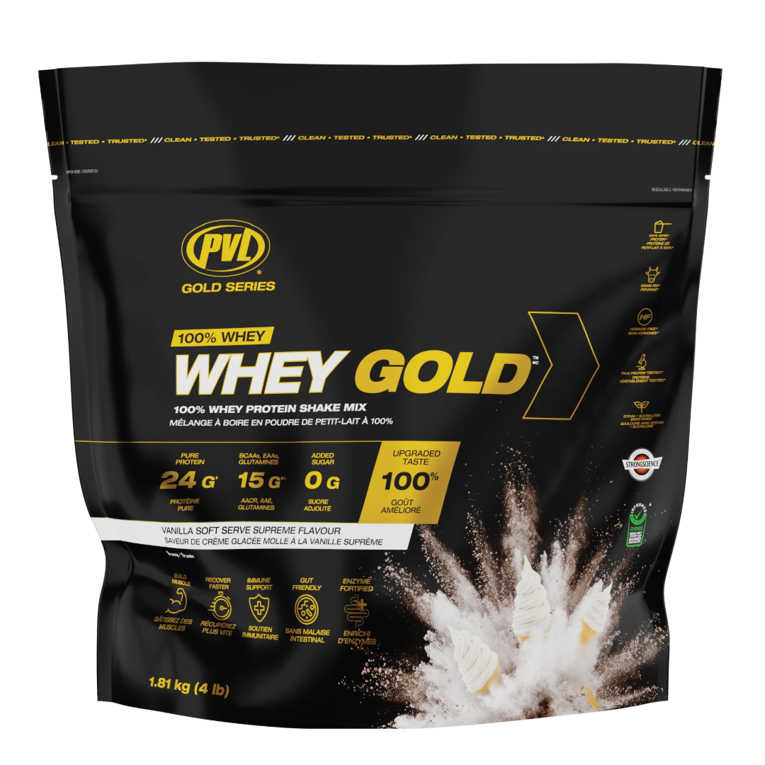PVL Whey Gold 4 lbs | 24g Protein Canadian Whey