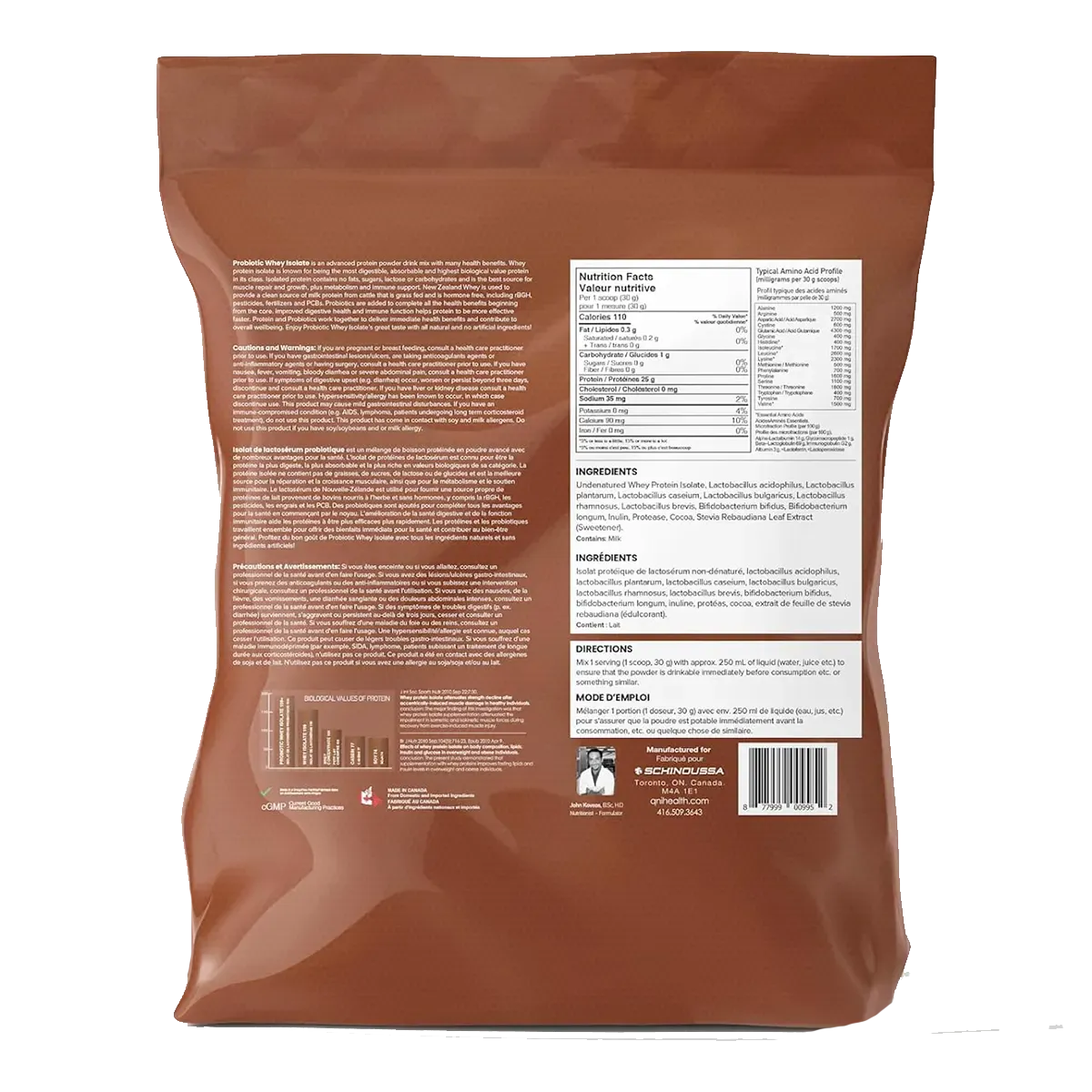 Schinoussa Probiotic Isolate Whey Swiss Chocolate 5lbs