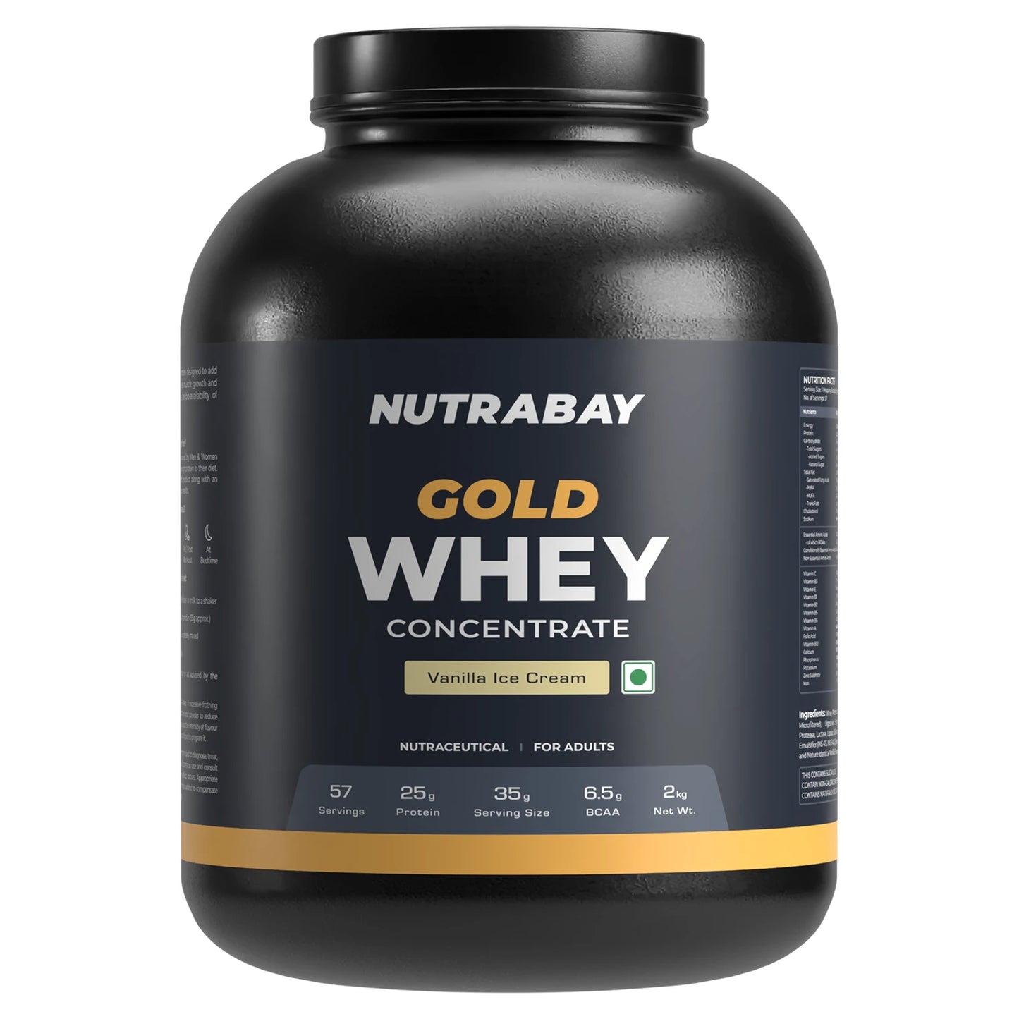 Nutrabay Gold 100% Whey Protein Concentrate - 2 Kg (4.4 Lb)