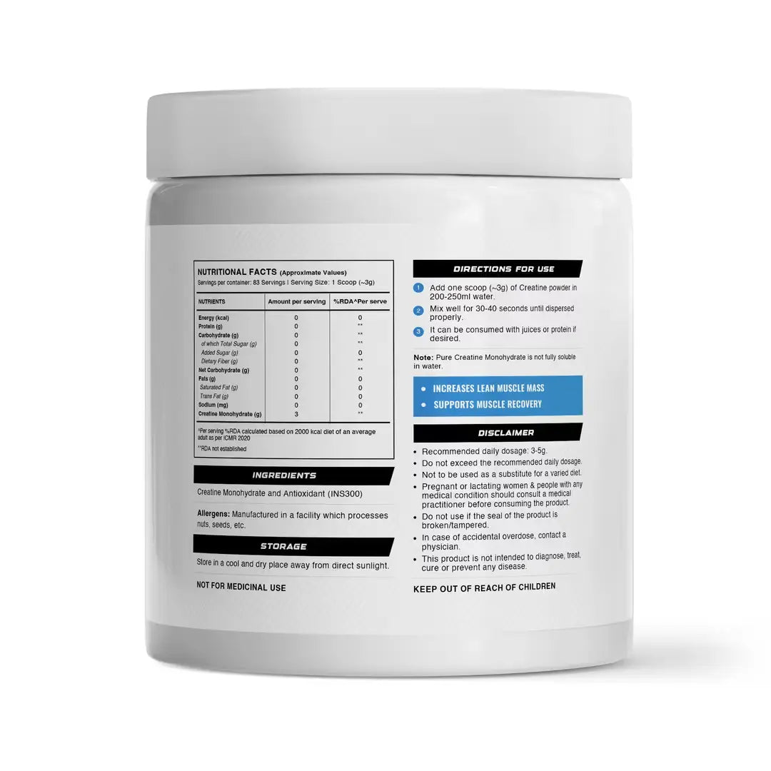 Wellcore - Pure Micronised Creatine Monohydrate | Lemon Lime (374g, 83 servings)